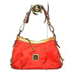 Dooney & Bourke orange canvas shoulder bag